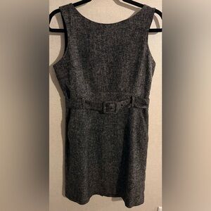 Banana Republic Gray Belted Midi Dress